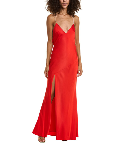 Shop Liv Foster Satin Gown In Red