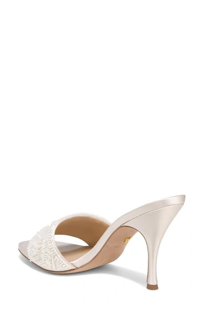 Veronica Beard Braxton Beaded Mule Sandals In Coconut