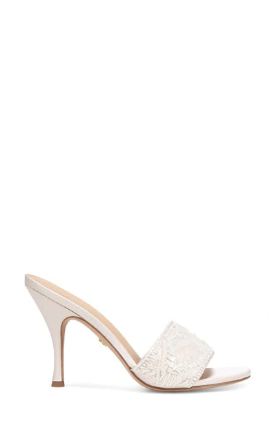Veronica Beard Braxton Beaded Mule Sandals In Coconut