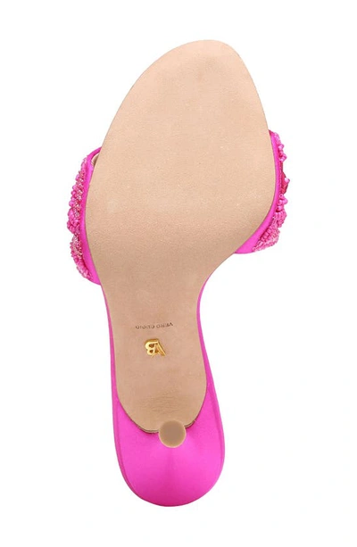Veronica Beard Braxton Beaded Mule Sandals In Fuchsia
