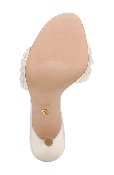 Veronica Beard Braxton Beaded Mule Sandals In Coconut