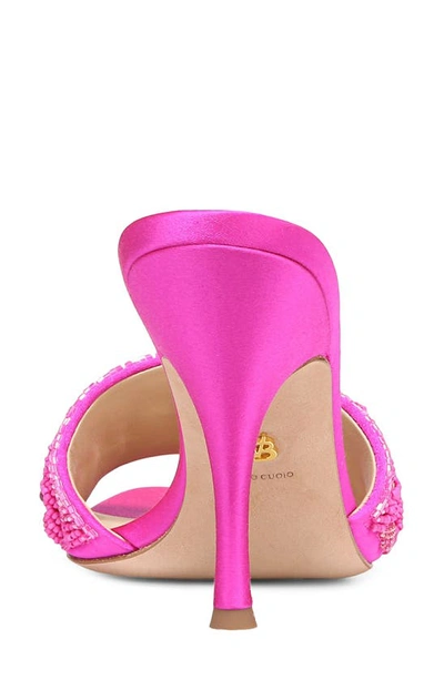 Veronica Beard Braxton Beaded Mule Sandals In Fuchsia