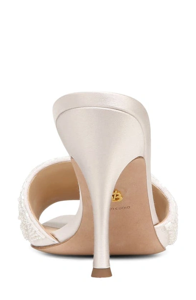 Veronica Beard Braxton Beaded Mule Sandals In Coconut