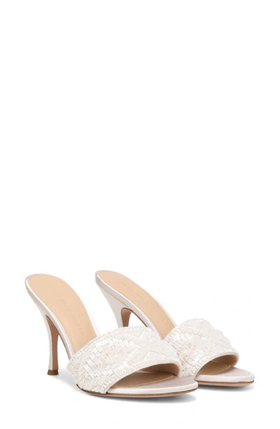 Veronica Beard Braxton Beaded Mule Sandals In Coconut