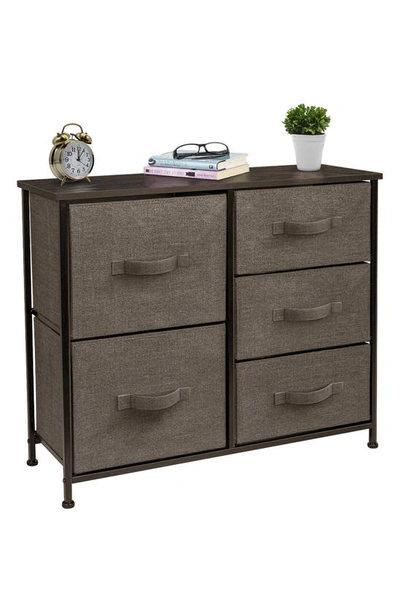 Shop Sorbus 5-drawer Chest Dresser In Brown