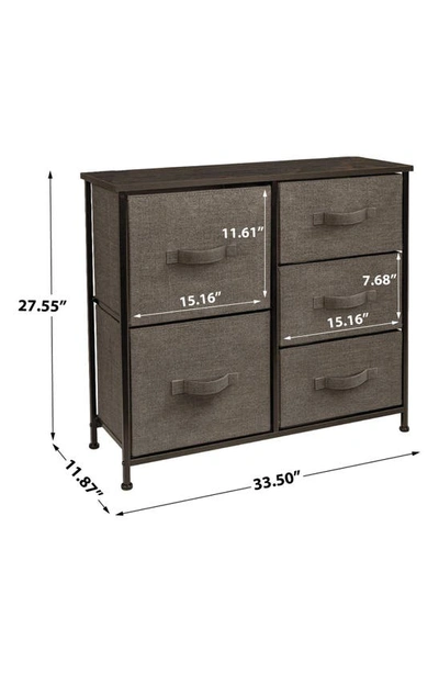 Shop Sorbus 5-drawer Chest Dresser In Brown