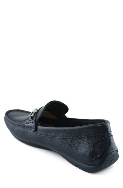 Shop Marc Joseph New York Stafford Ave Leather Loafer In Black Grainy Buckle