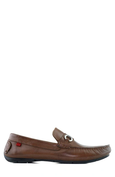 Marc Joseph New York Stafford Ave Leather Loafer In Cognac Grainy Buckle
