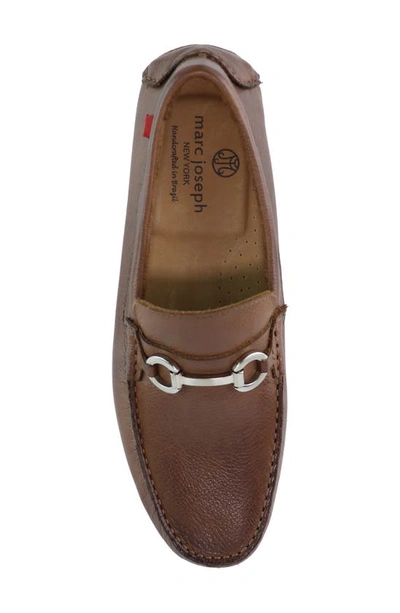 Marc Joseph New York Stafford Ave Leather Loafer In Cognac Grainy Buckle