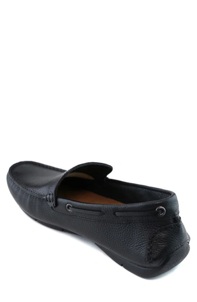 Marc Joseph New York St Tropez Leather Loafer In Black Grainy