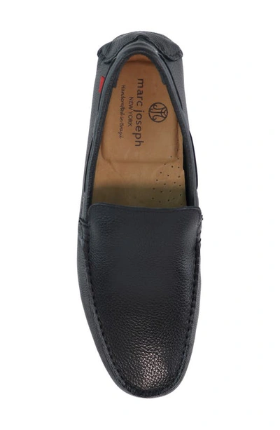 Marc Joseph New York St Tropez Leather Loafer In Black Grainy