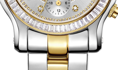 Shop Jbw Laurel Bracelet Chronograph Watch, 38mm In Silver/ Gold