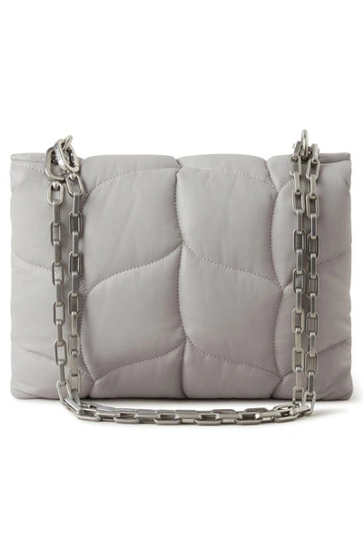 Shop Mulberry Little Softie Quilted Leather Crossbody Bag In Pale Grey