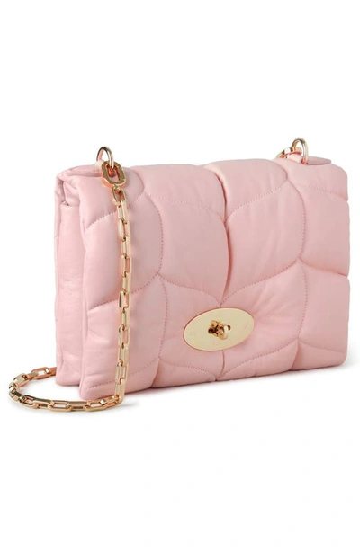 Shop Mulberry Little Softie Quilted Leather Crossbody Bag In Powder Rose