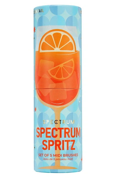 Shop Spectrum Spritz Cocktail 5-piece Makeup Brush Set In Orange