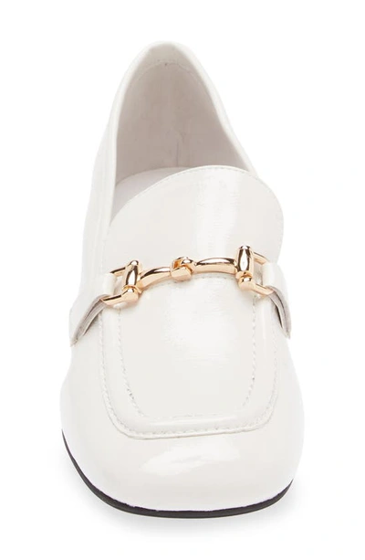 Shop Jeffrey Campbell Archives Bit Loafer Pump In White Patent
