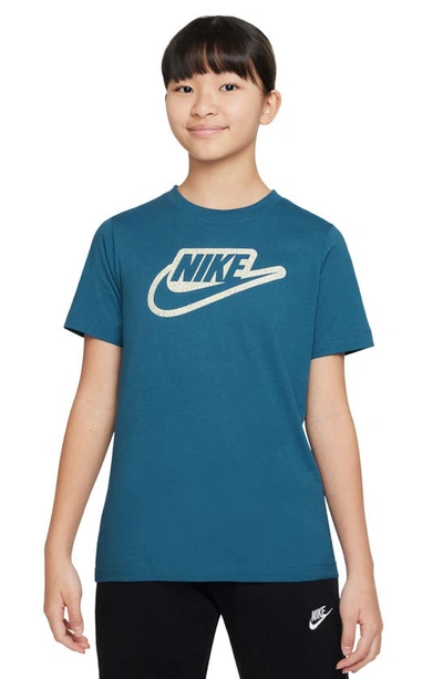 Shop Nike Kids' Sportswear Club Graphic T-shirt In Industrial Blue
