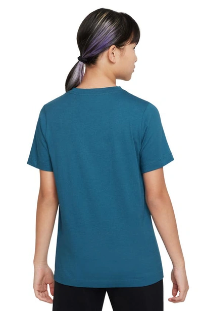 Shop Nike Kids' Sportswear Club Graphic T-shirt In Industrial Blue