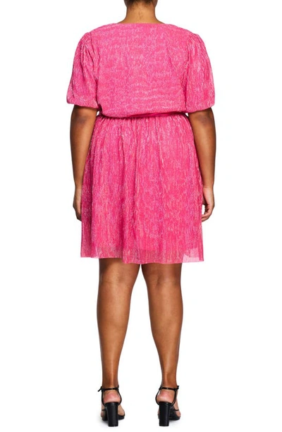 Shop Estelle Avalone Tie Waist Faux Wrap Dress In Pink
