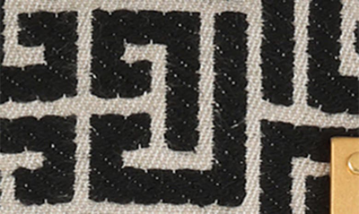 Shop Balmain Mini 1945 Soft Monogram Jacquard Crossbody Bag In Ivory/ Black