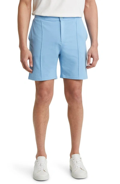 Shop Stone Rose French Terry Shorts In Light Blue