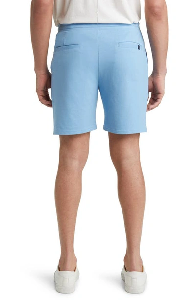 Stone Rose French Terry Shorts In Light Blue