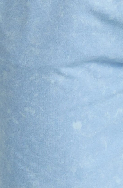 Shop Stone Rose Acid Wash Fleece Shorts In Light Blue
