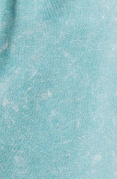 Shop Stone Rose Acid Wash Fleece Drawstring Shorts In Coral Blue