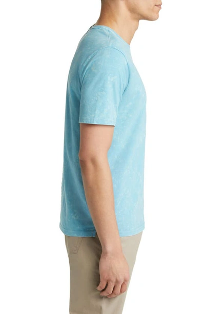 Shop Stone Rose Acid Wash Pocket T-shirt In Turquoise