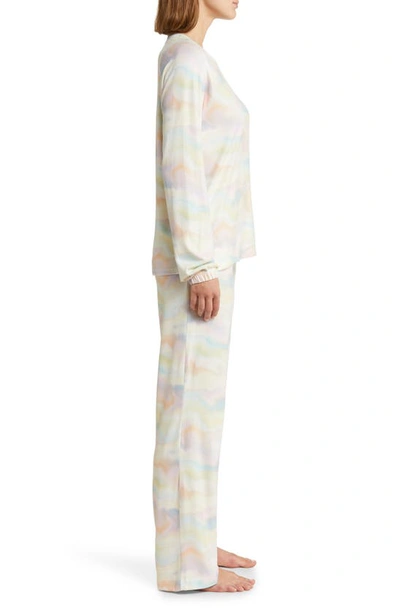Shop Pj Salvage Wavy Chic Jersey Pajamas In Butter