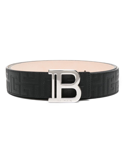 Shop Balmain B-belt Logo-plaque Belt In Black