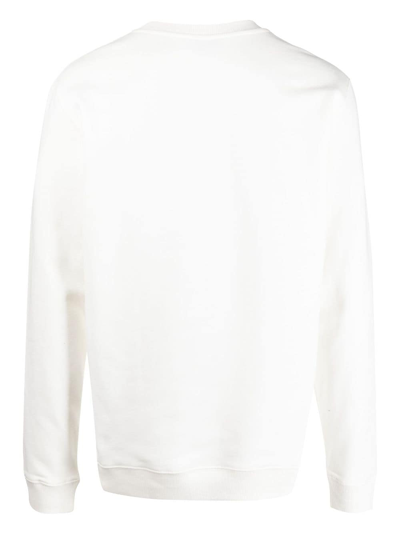 Shop Dondup Logo-print Cotton Sweatshirt In White