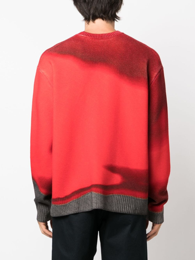Shop A-cold-wall* Gradient-effect Wool Jumper In Red