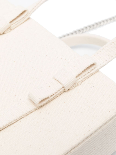 Kara Mini Leather Tote Bag In Neutrals