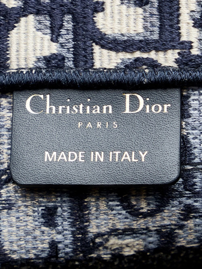 Pre-owned Dior Small Oblique Book Tote In Blue
