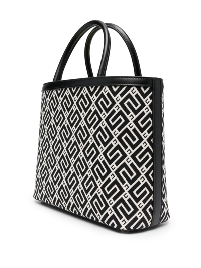 Shop Elisabetta Franchi Monogram-pattern Tote Bag In Black
