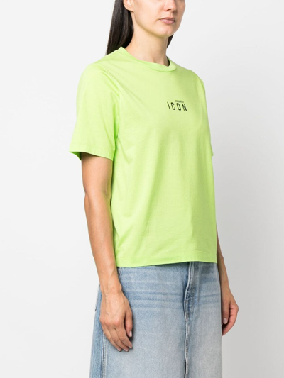 Dsquared2 Icon-print Cotton T-shirt In Green