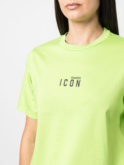 Dsquared2 Icon-print Cotton T-shirt In Green
