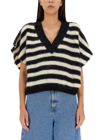 Shop Alysi Jersey With Stripe Pattern In Multicolor