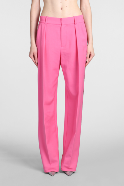 Area Crystal Embellished Trouser In Rose-pink