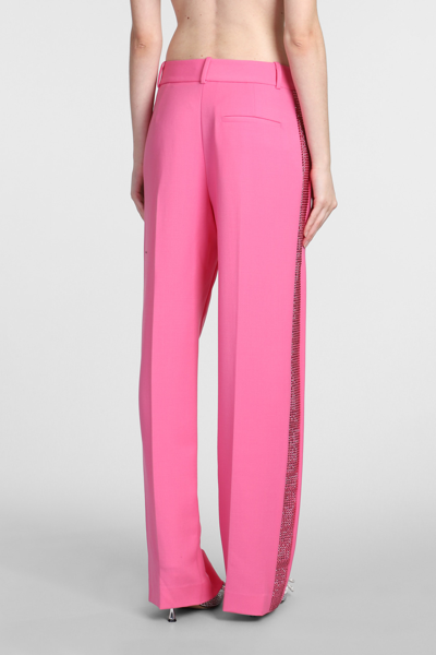 Area Crystal Embellished Trouser In Rose-pink