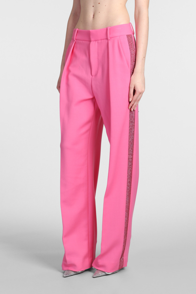 Area Crystal Embellished Trouser In Rose-pink
