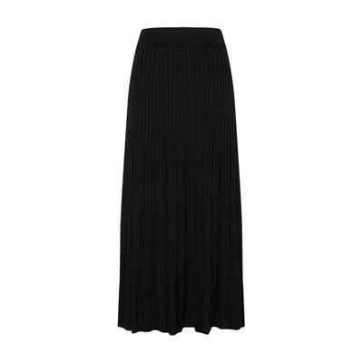 Shop Joseph Midi Skirt In Black