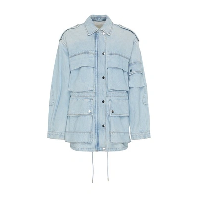 Shop Isabel Marant Elize Denim Jacket In Light_blue