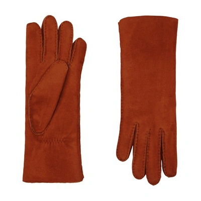 Shop Agnelle Denise Shearling Skin Gloves In Cameron
