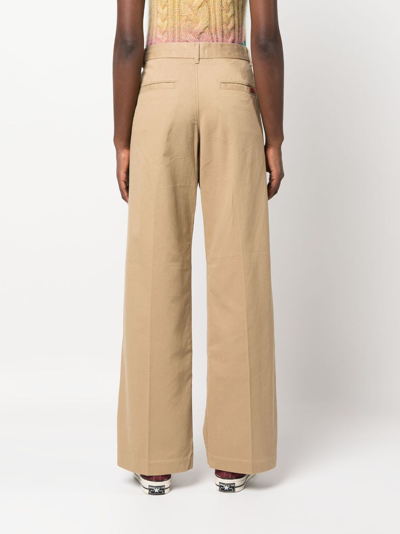 Shop Levi's Baggy Wide-leg Tailored Trousers In Neutrals