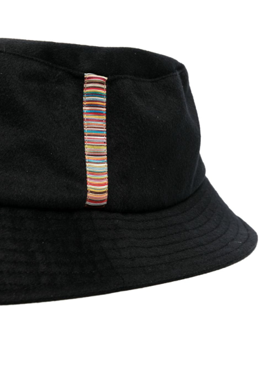 Paul Smith Signature Trim Bucket Hat In Black
