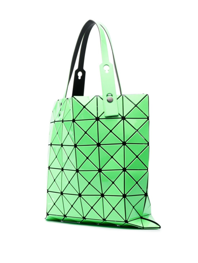 Shop Bao Bao Issey Miyake Lucent Gloss Panelled Tote Bag In Green