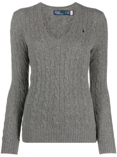 Polo Ralph Lauren Chunky Cable Knit Wool-cashmere Sweater In Grey ...