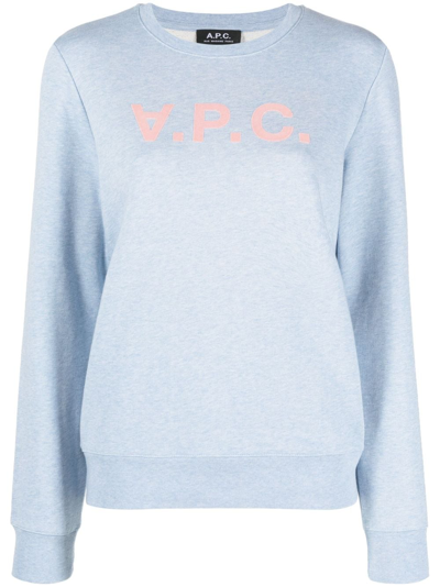 Apc A.p.c. Sweatshirt "viva" In Blue